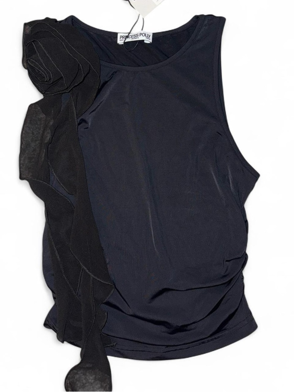 NWT Princess Polly black Lanco Rosetta top Size S